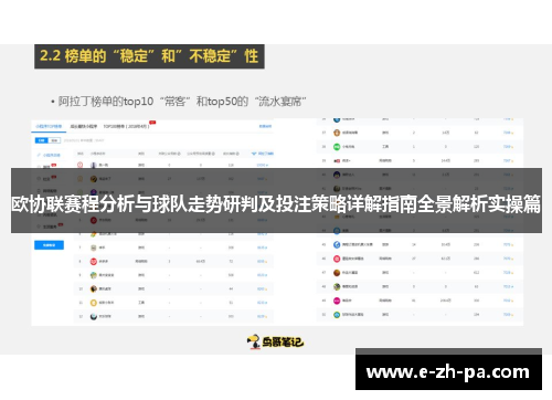 欧协联赛程分析与球队走势研判及投注策略详解指南全景解析实操篇